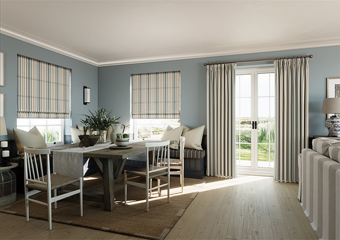 The British Stripe Co. Elizabeth, Polzeath No.1 - Twist&Fit Roman Blind - Image 7